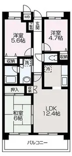 グリーンメドーロイヤルハイム【103号室】の間取り