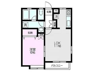 サンクルーズ【202号室】の間取り