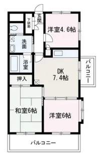 ベルシャレー【101号室】の間取り
