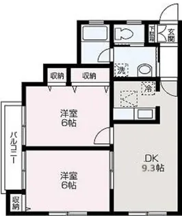 オリンピアシティH棟【1f号室】の間取り