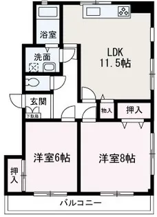 グリーンヒルズⅡ【2F号室】の間取り