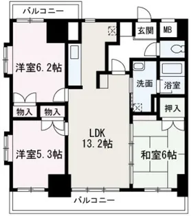 ブエナビスタ【0706号室】の間取り