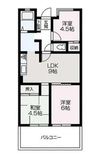 ビラクレール【406号室】の間取り