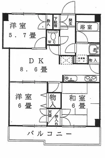 パラディーソ【103号室】の間取り