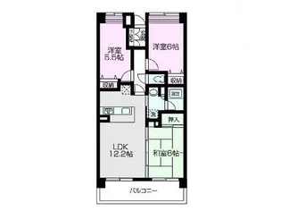 グランドフェア【408号室】の間取り