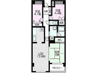 イーストパーク朝霞【207号室】の間取り