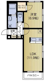 ブランジュ根岸台【103号室】の間取り