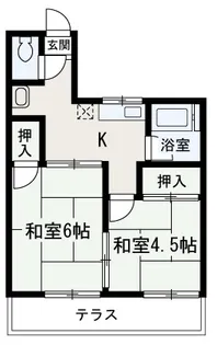 コーポ島【102号室】の間取り