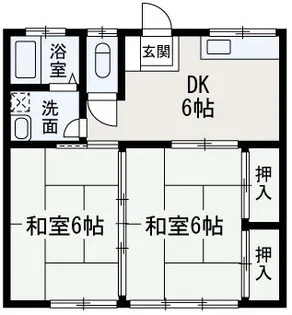 ハッピーハイツ小寺【102号室】の間取り