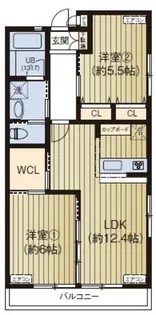 メゾンエリーテⅠ【201号室】の間取り