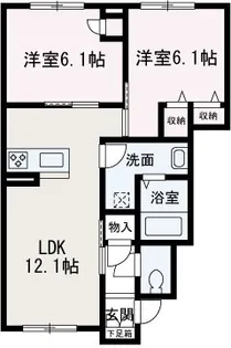 LARGEA棟【102号室】の間取り