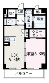 ルフレ【402号室】の間取り
