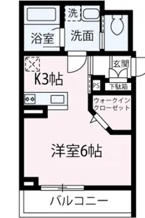 プラティーク・ヒル【101号室】の間取り