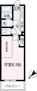 QUINNCIEL【104号室】の間取り