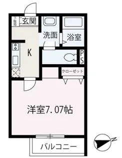 グロースリング朝霞台【202号室】の間取り