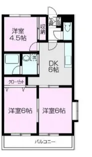 (S)サンキャッスル【206号室】の間取り