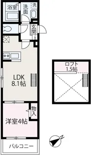 サンテラスKATA2【301号室】の間取り
