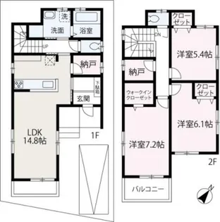 埼玉県朝霞市北原1丁目【一戸建】の間取り