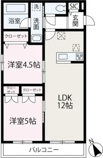 GENEROUS【102号室】の間取り