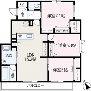 GENEROUS【301号室】の間取り