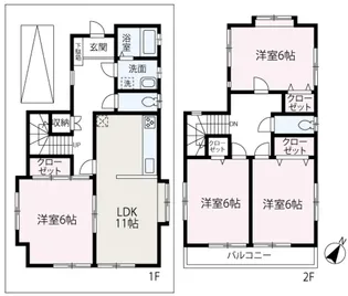 埼玉県朝霞市西弁財1丁目【一戸建】の間取り
