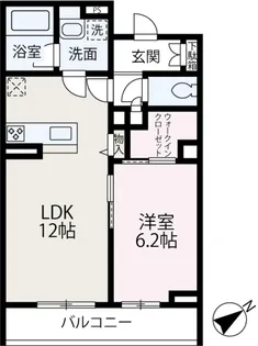 グレース コリーヌ【105号室】の間取り
