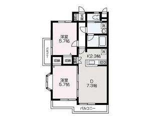アンジュ【203号室】の間取り