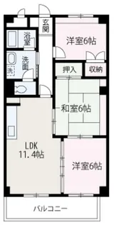 ウイング九田【102号室】の間取り