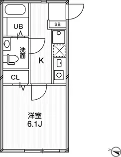 ルクール平和台【205号室号室】の間取り