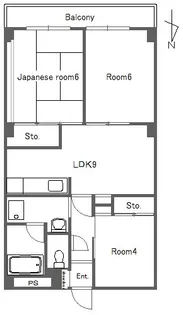 ウエストハイツ高島平【2階】の間取り