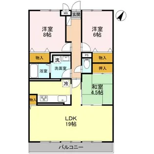 グランドヒルズ【205号室】の間取り