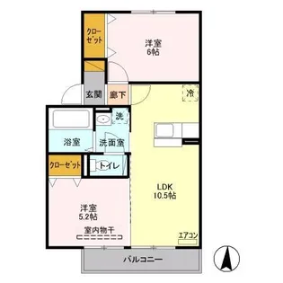 セジュールウィット幸房【2階】の間取り