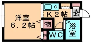 サンボナール弁天【102号室】の間取り