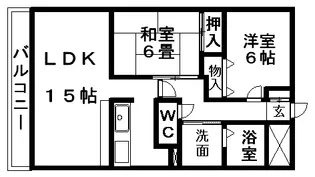 アレックス千葉寺【4階】の間取り