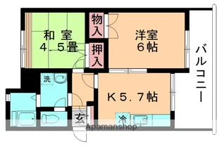 第1スカイマンション本木【203号室】の間取り
