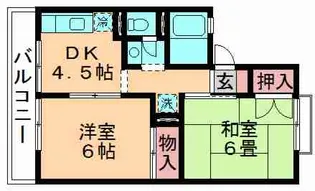 エステート葛城【1階】の間取り