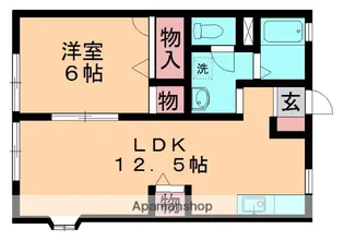 ツインハイツA【1階】の間取り