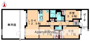 クリスタルライトハウス【101号室】の間取り