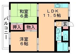 ペアシティルネッサンス【202号室】の間取り