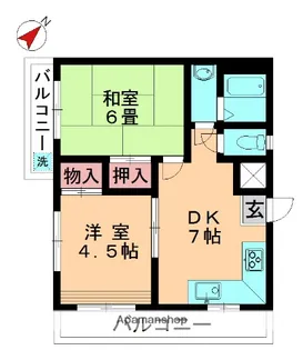 三京パレス西都賀【301号室】の間取り