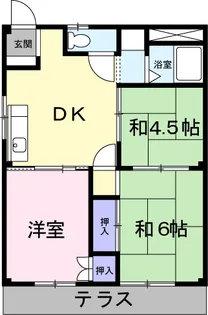 コーポ長島B【1階】の間取り