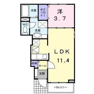 エスポワール【1階】の間取り