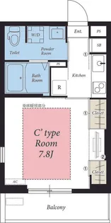 リブリ・みどり野【1階】の間取り