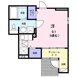 カーサ トラモント【1階】の間取り