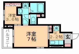 カーム・ハイツ【1階】の間取り