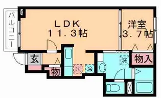 プリミエール西都賀【1階】の間取り