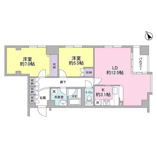 シルバラード【6階】の間取り
