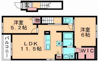 グランアルシュⅣ【2階】の間取り