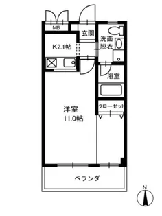 BAY SIDE COURT弐番館【2階】の間取り