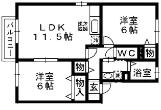 あおばグリーンヒルズ【1階】の間取り